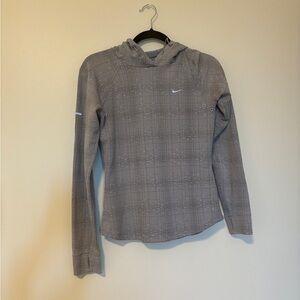 Nike Women's Plaid Gray Running Hoodie